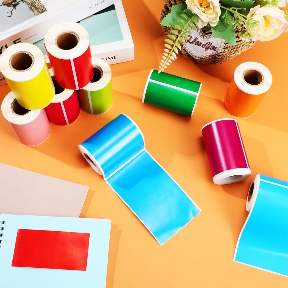 7429 10 Rolls Stickers Labels for Labeling Rectangular Color Coding Labels - Picture 4 of 7